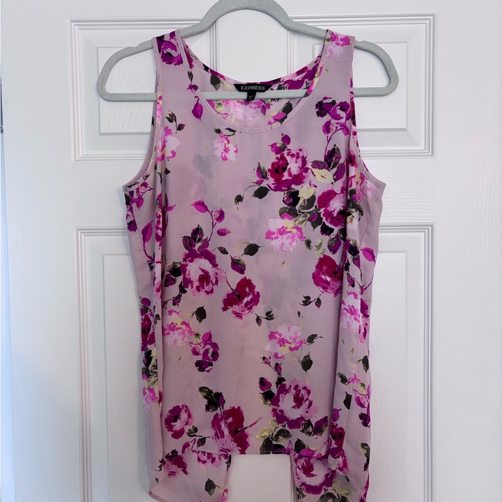 Express Floral Blouse - Pink and Purple
